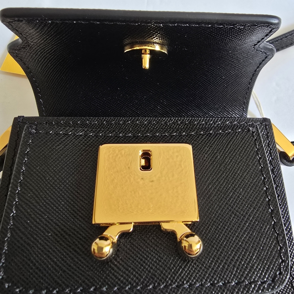MARNI Nano Trunk Crossbody Bag Black - Picture 6 of 10